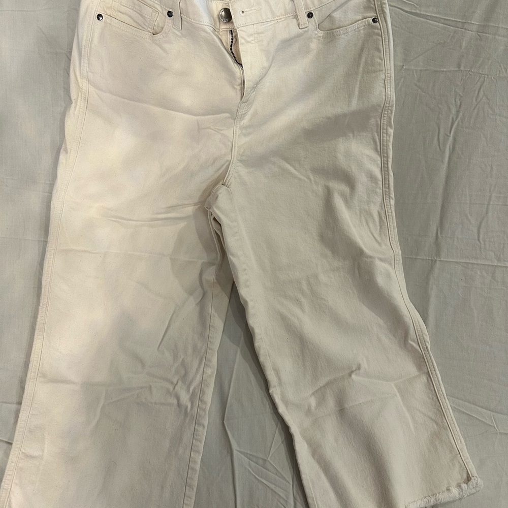 Lane Bryant Cream Denim Jeans